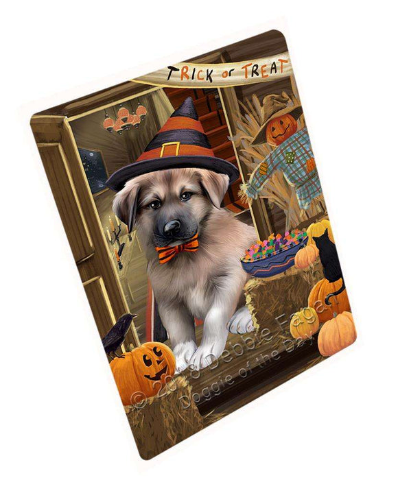 Enter at Own Risk Trick or Treat Halloween Anatolian Shepherd Dog Cutting Board C63303