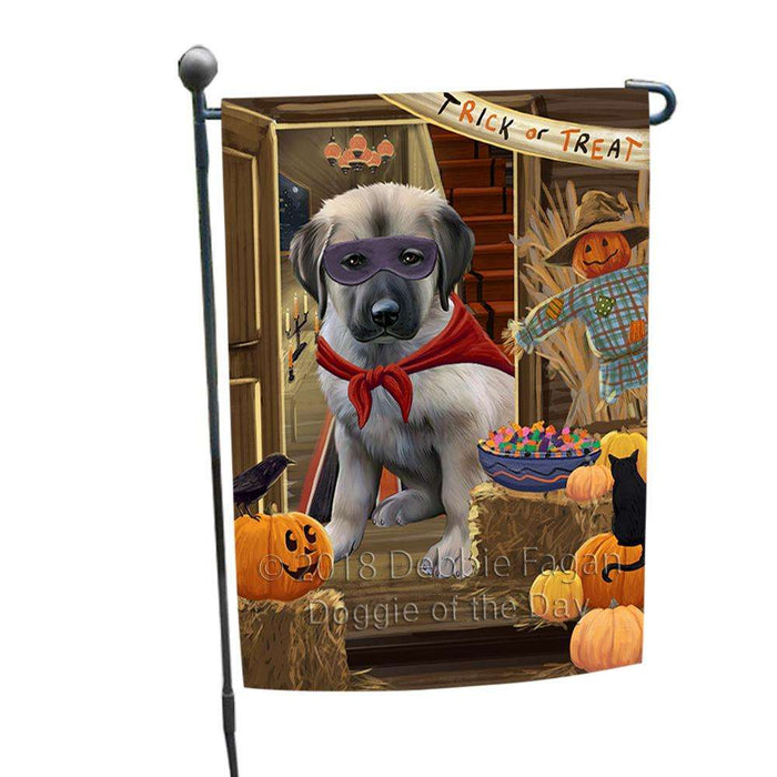 Enter at Own Risk Trick or Treat Halloween Anatolian Shepherd Dog Garden Flag GFLG53012