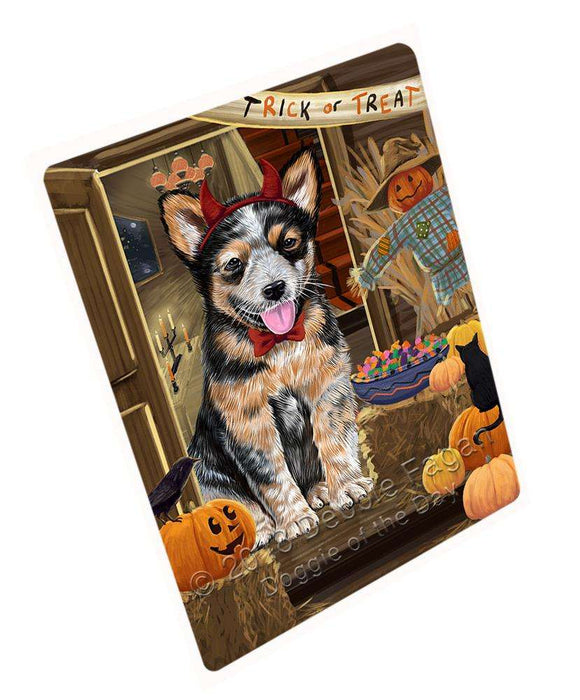 Enter at Own Risk Trick or Treat Halloween Australian Cattle Dog Cutting Board C63315
