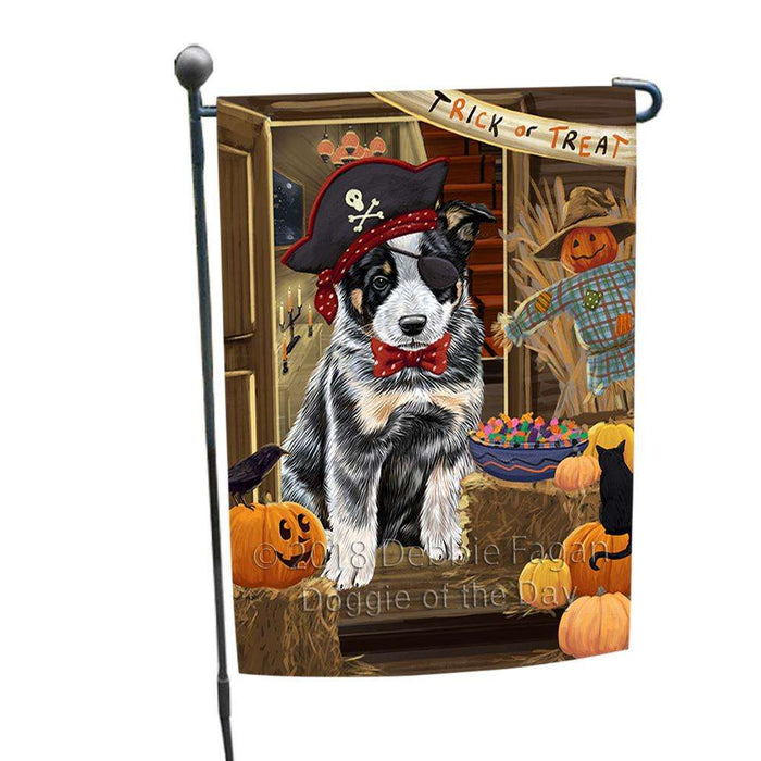 Enter at Own Risk Trick or Treat Halloween Australian Cattle Dog Garden Flag GFLG53018