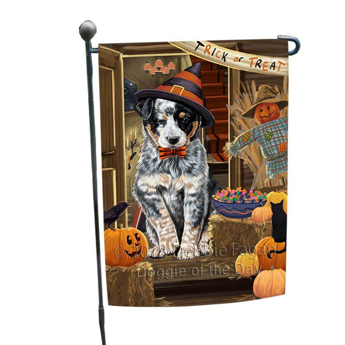 Enter at Own Risk Trick or Treat Halloween Australian Cattle Dog Garden Flag GFLG53020