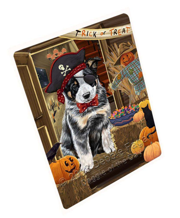 Enter At Own Risk Trick Or Treat Halloween Australian Cattle Dog Magnet Mini (3.5" x 2") MAG63312