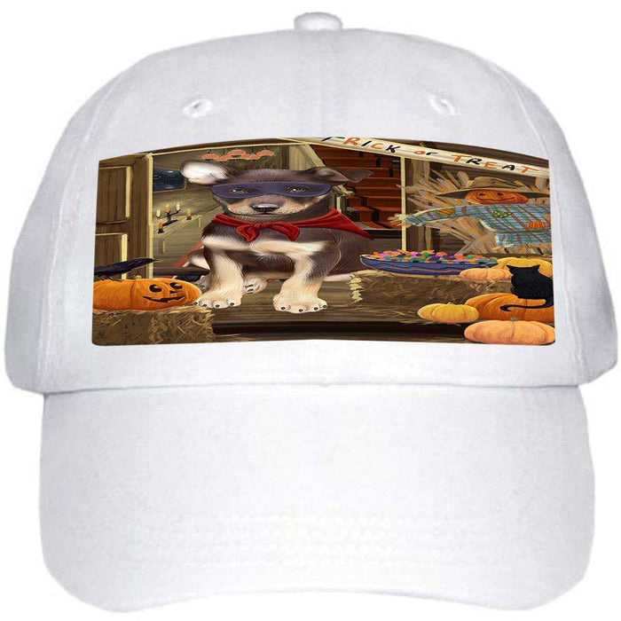 Enter at Own Risk Trick or Treat Halloween Australian Kelpie Dog Ball Hat Cap HAT62613