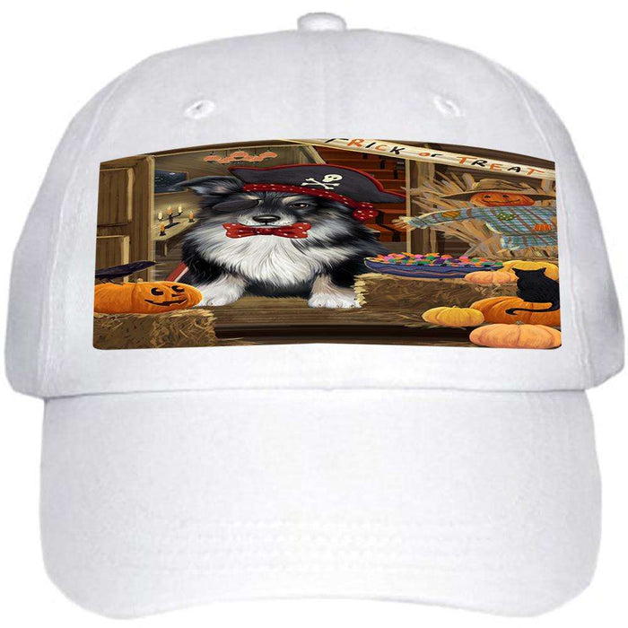 Enter at Own Risk Trick or Treat Halloween Australian Shepherd Dog Ball Hat Cap HAT62631