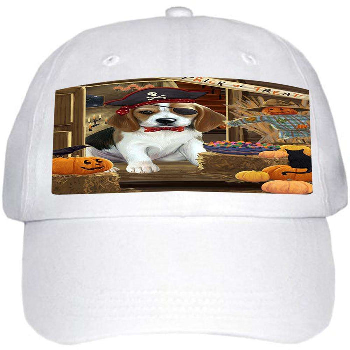 Enter at Own Risk Trick or Treat Halloween Beagle Dog Ball Hat Cap HAT62676