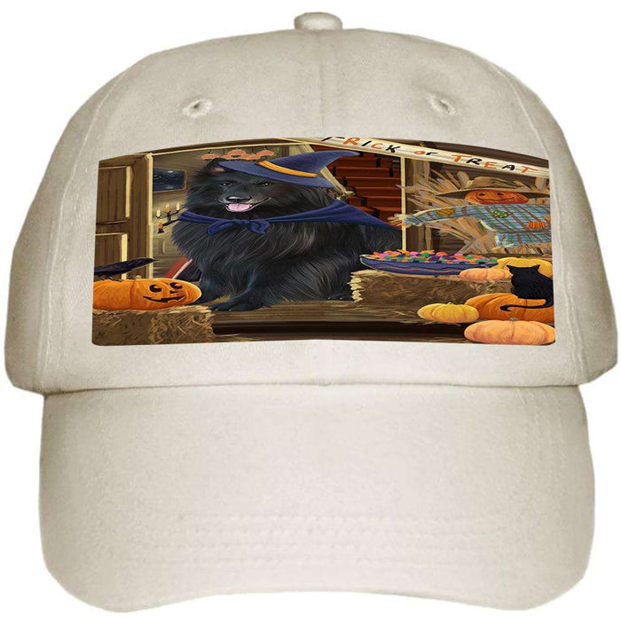 Enter at Own Risk Trick or Treat Halloween Belgian Shepherd Dog Ball Hat Cap HAT62685