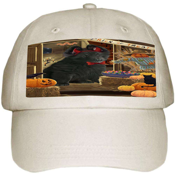 Enter at Own Risk Trick or Treat Halloween Belgian Shepherd Dog Ball Hat Cap HAT62694