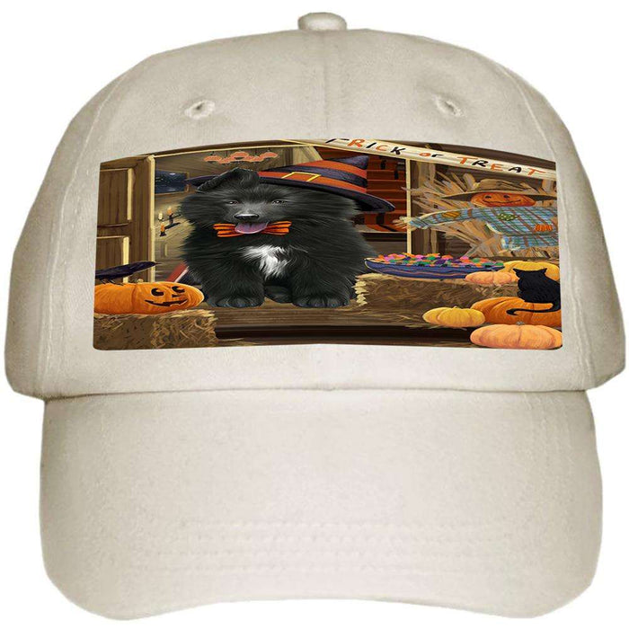 Enter at Own Risk Trick or Treat Halloween Belgian Shepherd Dog Ball Hat Cap HAT62697