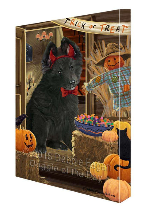 Enter at Own Risk Trick or Treat Halloween Belgian Shepherd Dog Canvas Print Wall Art Décor CVS94733