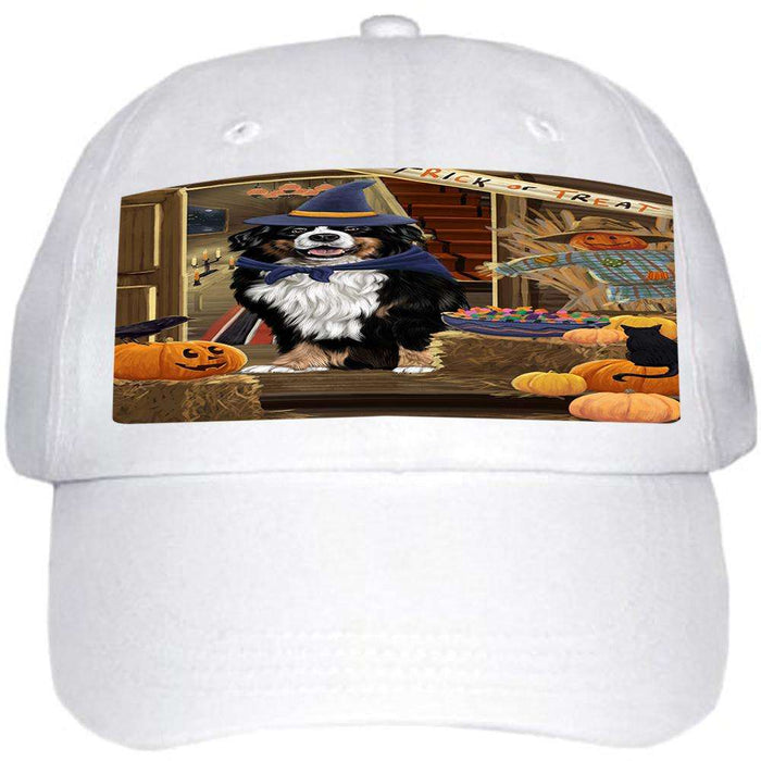 Enter at Own Risk Trick or Treat Halloween Bernese Mountain Dog Ball Hat Cap HAT62730