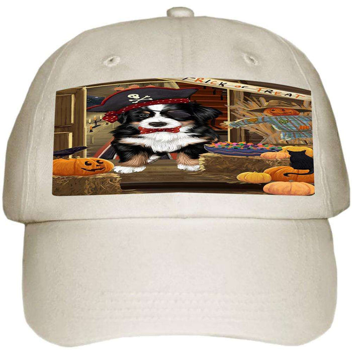 Enter at Own Risk Trick or Treat Halloween Bernese Mountain Dog Ball Hat Cap HAT62736