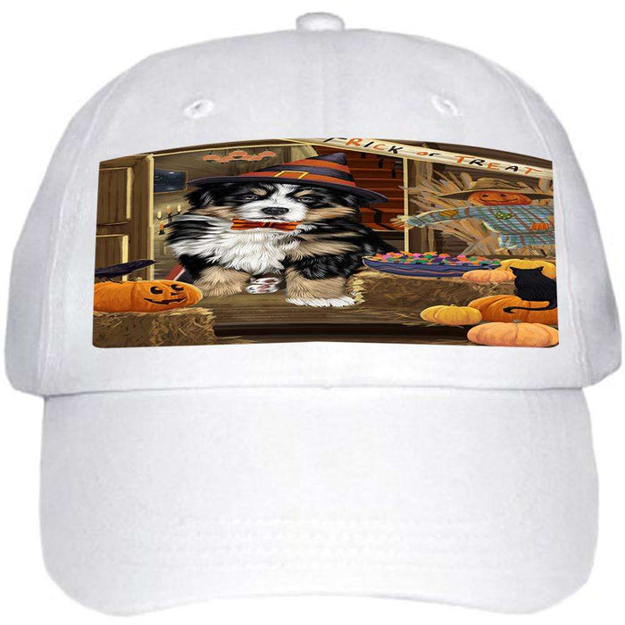 Enter at Own Risk Trick or Treat Halloween Bernese Mountain Dog Ball Hat Cap HAT62742