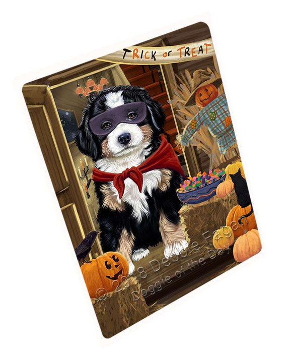 Enter at Own Risk Trick or Treat Halloween Bernese Mountain Dog Cutting Board C63444