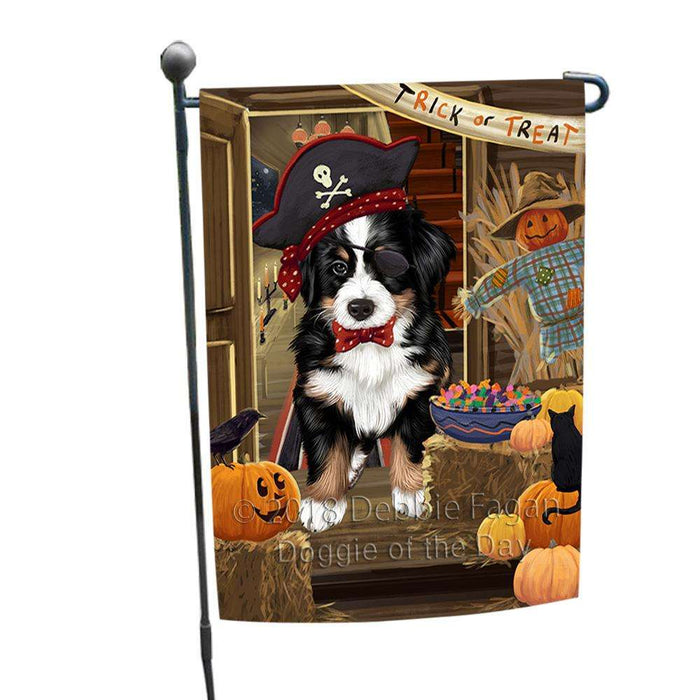Enter at Own Risk Trick or Treat Halloween Bernese Mountain Dog Garden Flag GFLG53063