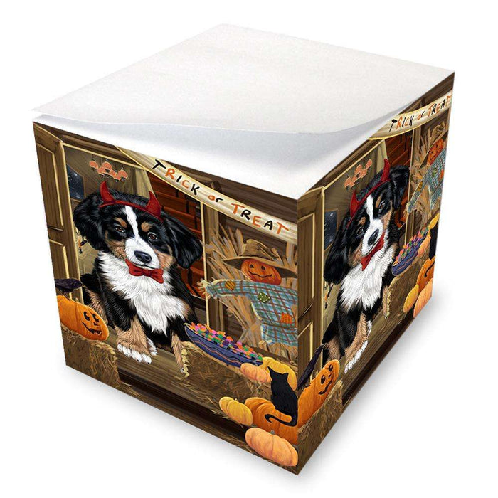 Enter at Own Risk Trick or Treat Halloween Bernese Mountain Dog Note Cube NOC53002