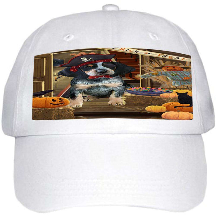 Enter at Own Risk Trick or Treat Halloween Bluetick Coonhound Dog Ball Hat Cap HAT62811
