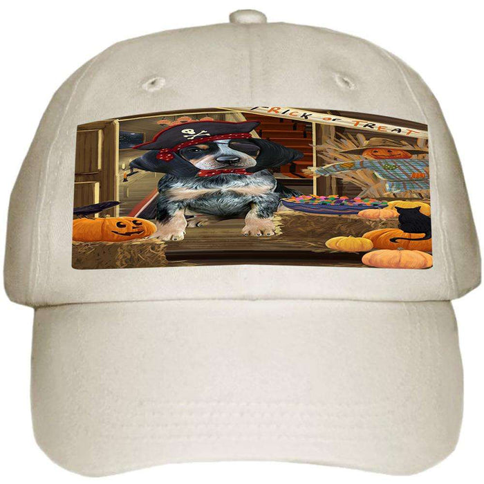 Enter at Own Risk Trick or Treat Halloween Bluetick Coonhound Dog Ball Hat Cap HAT62811