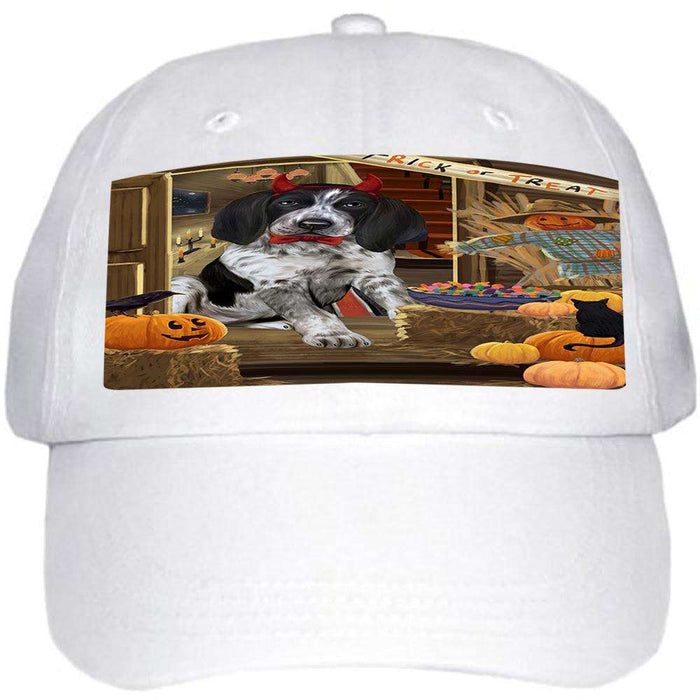 Enter at Own Risk Trick or Treat Halloween Bluetick Coonhound Dog Ball Hat Cap HAT62814