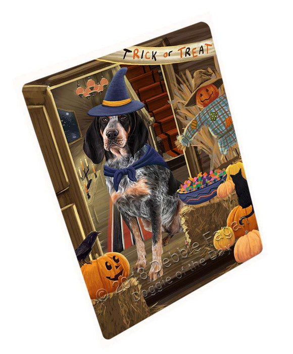Enter at Own Risk Trick or Treat Halloween Bluetick Coonhound Dog Cutting Board C63516