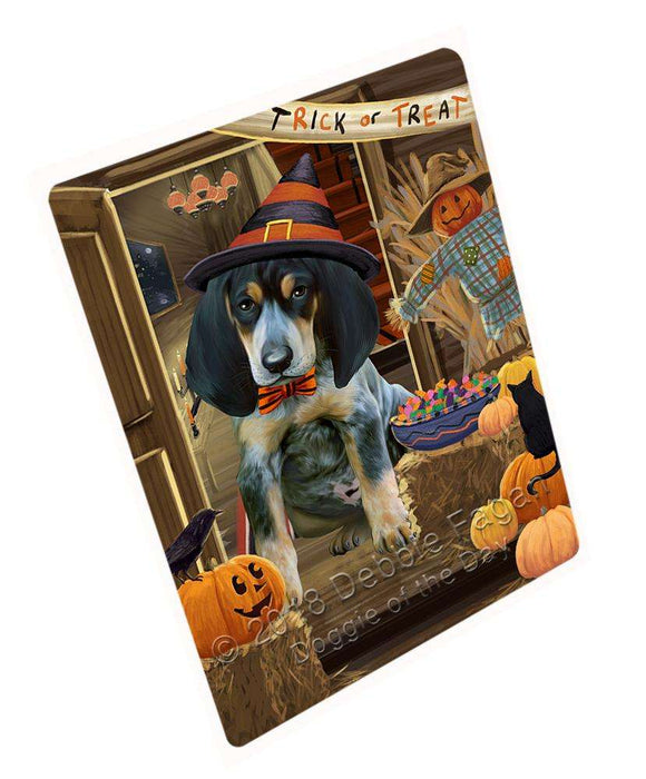Enter at Own Risk Trick or Treat Halloween Bluetick Coonhound Dog Cutting Board C63528