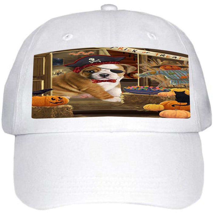 Enter at Own Risk Trick or Treat Halloween Bulldog Ball Hat Cap HAT62901