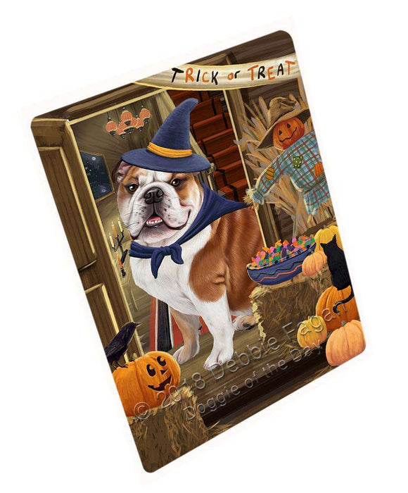 Enter at Own Risk Trick or Treat Halloween Bulldog Cutting Board C63606