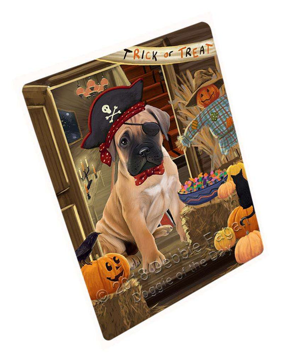 Enter At Own Risk Trick Or Treat Halloween Bullmastiff Dog Magnet Mini (3.5" x 2") MAG63627