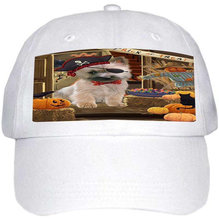 Enter at Own Risk Trick or Treat Halloween Cairn Terrier Dog Ball Hat Cap HAT62931