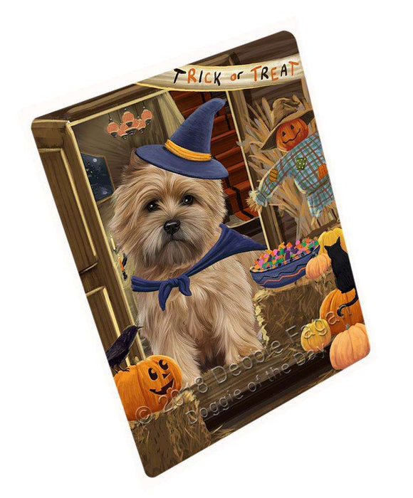 Enter at Own Risk Trick or Treat Halloween Cairn Terrier Dog Cutting Board C63636