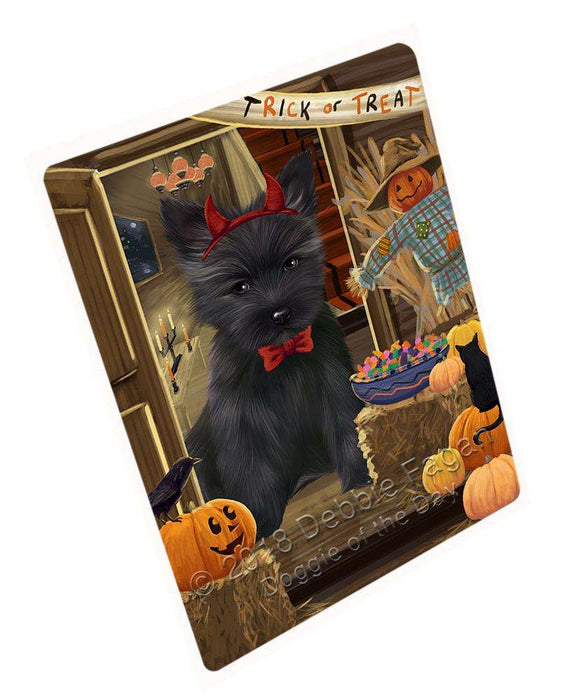 Enter at Own Risk Trick or Treat Halloween Cairn Terrier Dog Cutting Board C63645