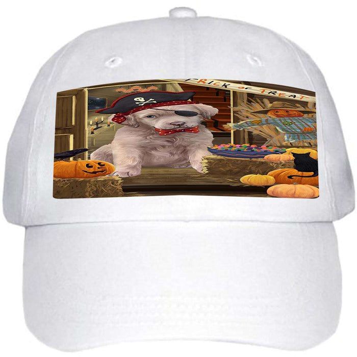 Enter at Own Risk Trick or Treat Halloween Chesapeake Bay Retriever Dog Ball Hat Cap HAT62961