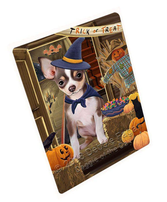 Enter at Own Risk Trick or Treat Halloween Chihuahua Dog Cutting Board C63681