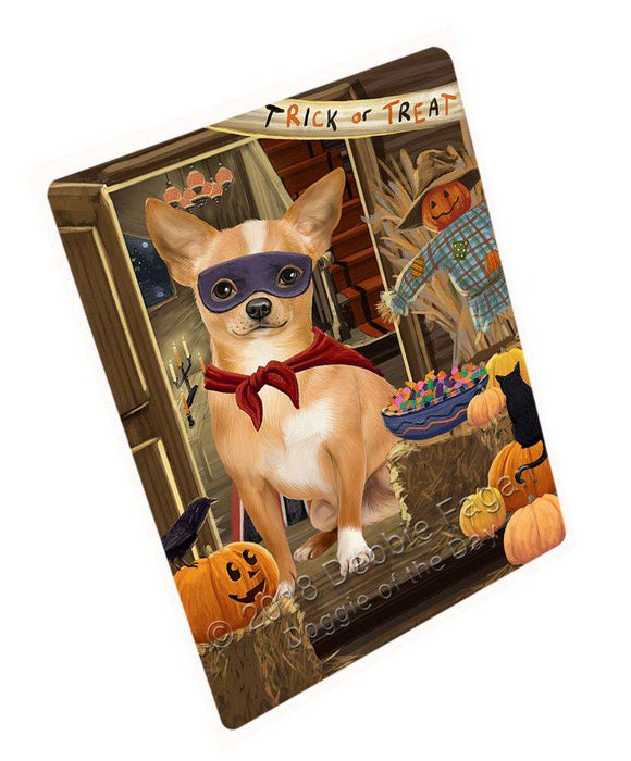 Enter at Own Risk Trick or Treat Halloween Chihuahua Dog Cutting Board C63684