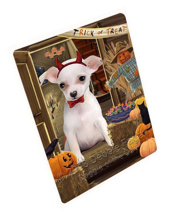 Enter at Own Risk Trick or Treat Halloween Chihuahua Dog Cutting Board C63690