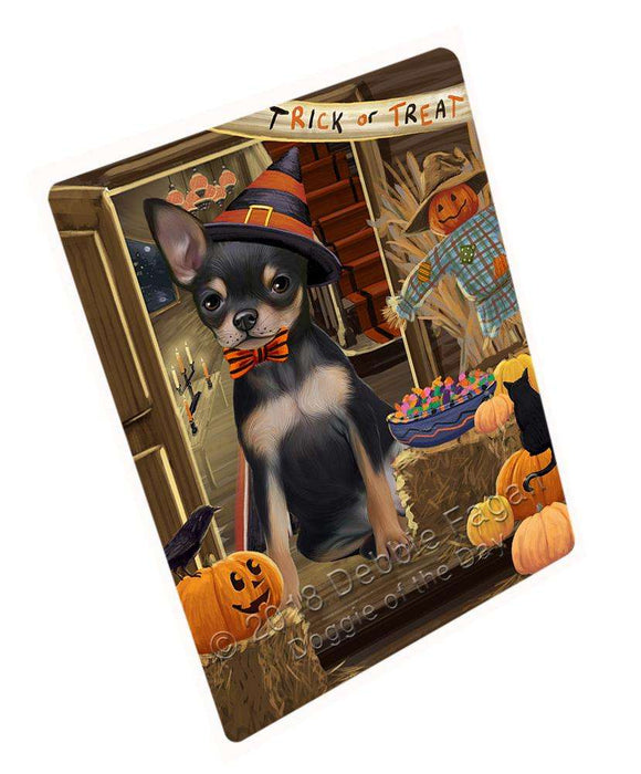 Enter at Own Risk Trick or Treat Halloween Chihuahua Dog Cutting Board C63693