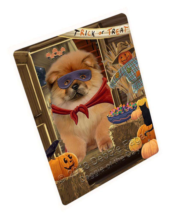 Enter at Own Risk Trick or Treat Halloween Chow Chow Dog Cutting Board C63699