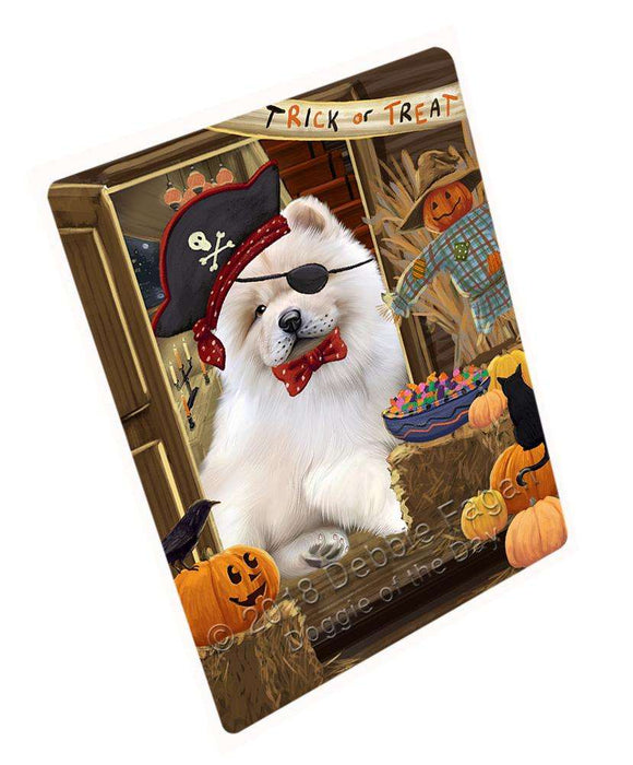 Enter at Own Risk Trick or Treat Halloween Chow Chow Dog Cutting Board C63702