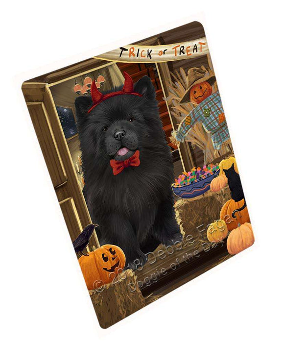 Enter at Own Risk Trick or Treat Halloween Chow Chow Dog Cutting Board C63705