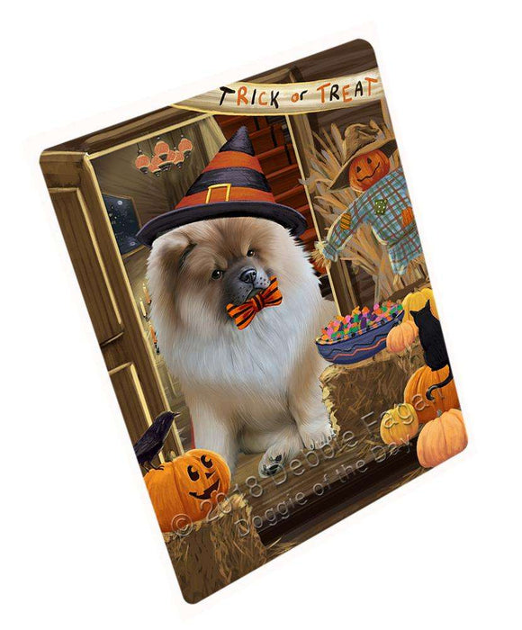 Enter at Own Risk Trick or Treat Halloween Chow Chow Dog Cutting Board C63708