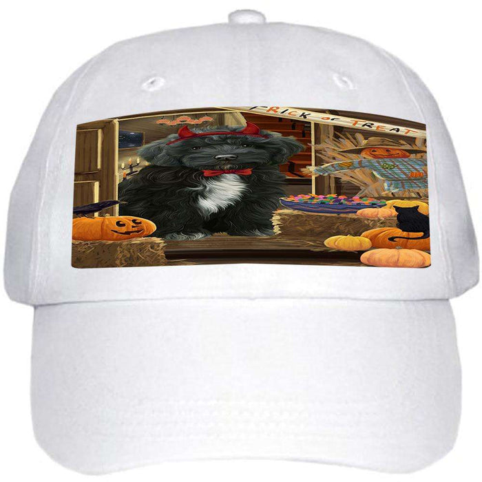 Enter at Own Risk Trick or Treat Halloween Cockapoo Dog Ball Hat Cap HAT63009
