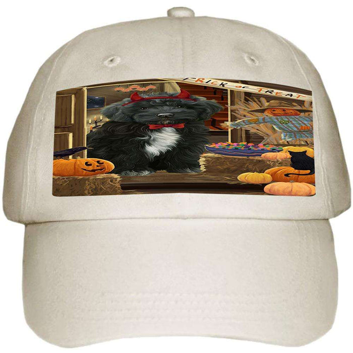 Enter at Own Risk Trick or Treat Halloween Cockapoo Dog Ball Hat Cap HAT63009