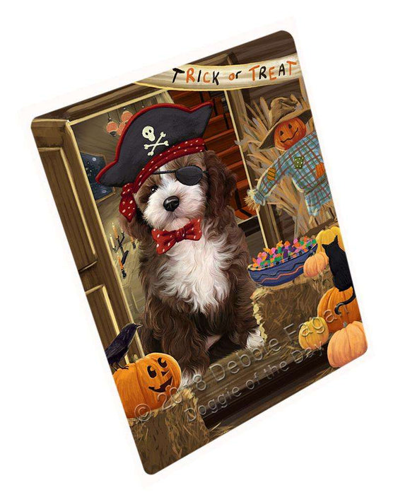 Enter at Own Risk Trick or Treat Halloween Cockapoo Dog Cutting Board C63717