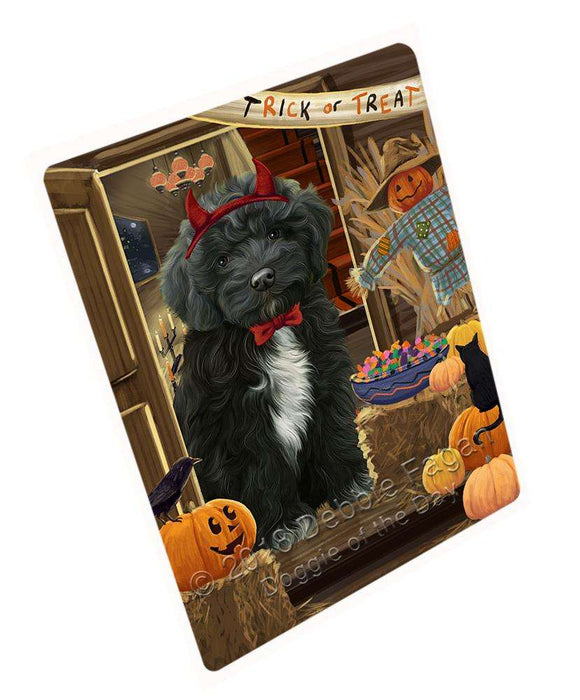 Enter at Own Risk Trick or Treat Halloween Cockapoo Dog Cutting Board C63720
