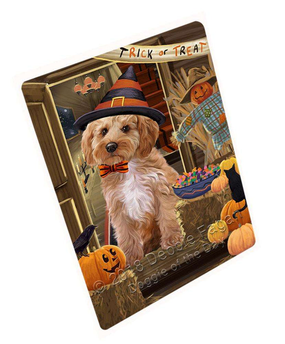 Enter at Own Risk Trick or Treat Halloween Cockapoo Dog Cutting Board C63723