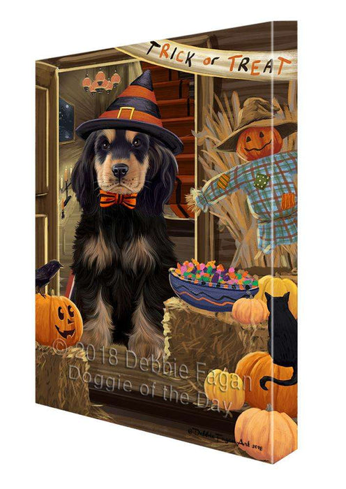 Enter at Own Risk Trick or Treat Halloween Cocker Spaniel Dog Canvas Print Wall Art Décor CVS95732