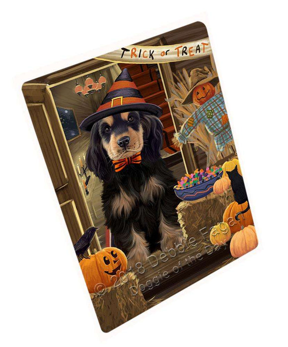 Enter at Own Risk Trick or Treat Halloween Cocker Spaniel Dog Cutting Board C63738