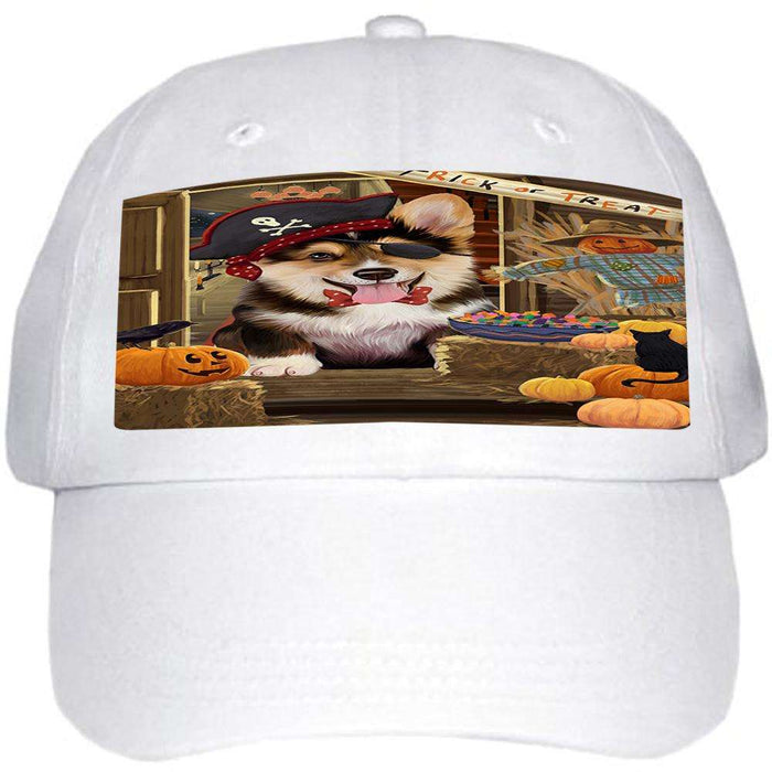 Enter at Own Risk Trick or Treat Halloween Corgi Dog Ball Hat Cap HAT63036