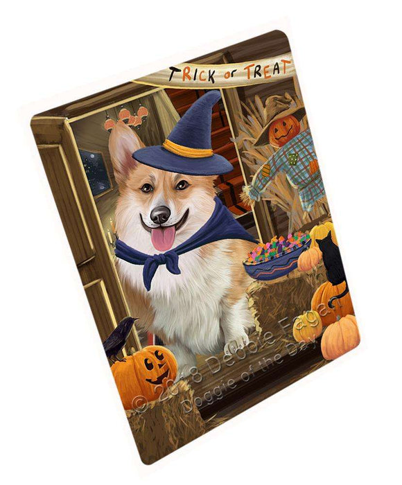 Enter at Own Risk Trick or Treat Halloween Corgi Dog Cutting Board C63741