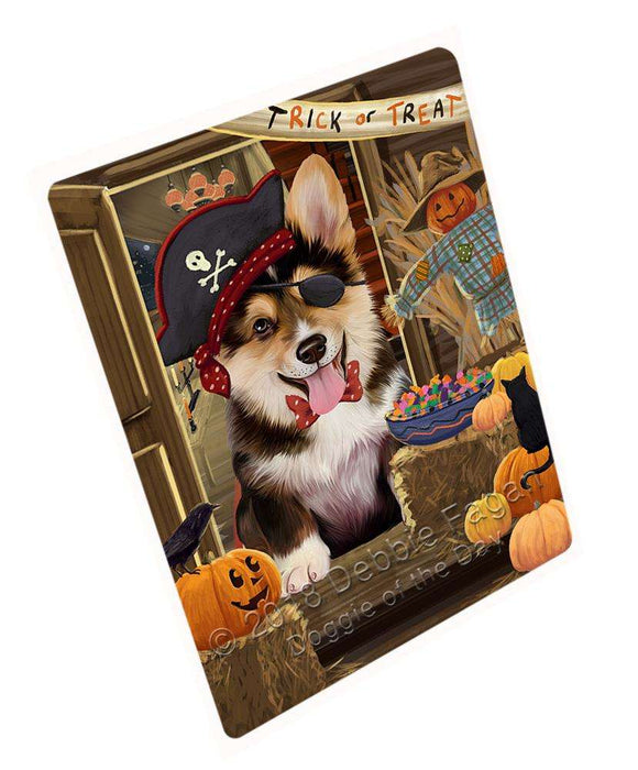 Enter at Own Risk Trick or Treat Halloween Corgi Dog Cutting Board C63747