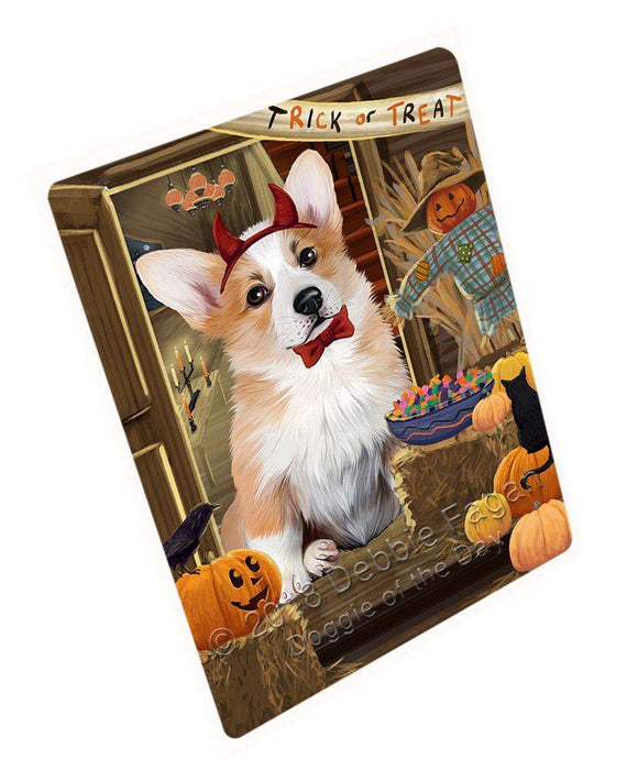 Enter at Own Risk Trick or Treat Halloween Corgi Dog Cutting Board C63750